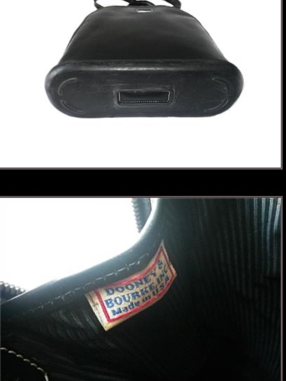 Dooney & Bourke Vintage Y2K Black Leather Mini Backpack with Logo Plaque - Picture 12 of 13